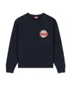Kenzo Travel Logo Patch Crewneck Sweatshirt In Black
