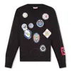Kenzo Patch Detailed Crewneck Sweatshirt In Black