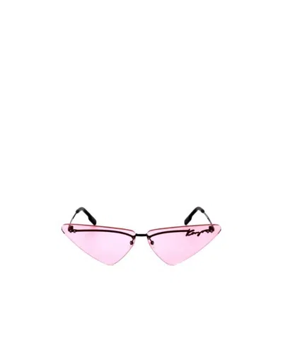 Kenzo Triangular Logo Sunglasses In Pink