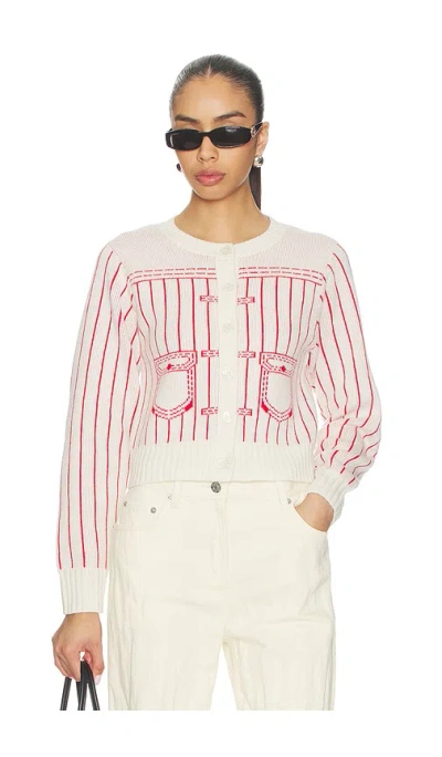 Kenzo Trompe L'oeil Cardigan In White