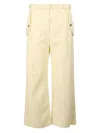 Kenzo Flared Cropped Pants In Beige