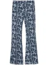 Kenzo Flower Camo' Pants Dark Blue In Blue