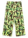 Kenzo Chiku-rin Camo-print Trousers In Yellow