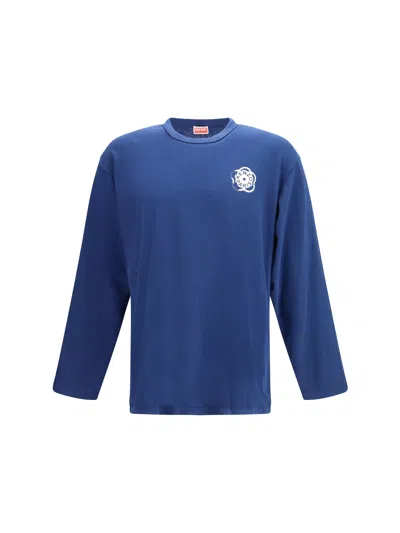 Kenzo Cotton Sweatshirt In Blue