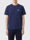 Kenzo Tulip Embroidered Cotton T-shirt In Blue