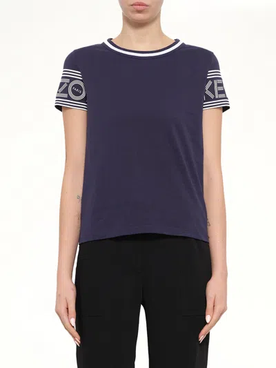 Kenzo Logo-print T-shirt In Blue