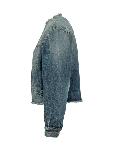 Kenzo Tulip Chore Jacket In Medium Stone Blue