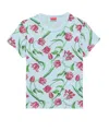 Kenzo Floral-print T-shirt In Blue