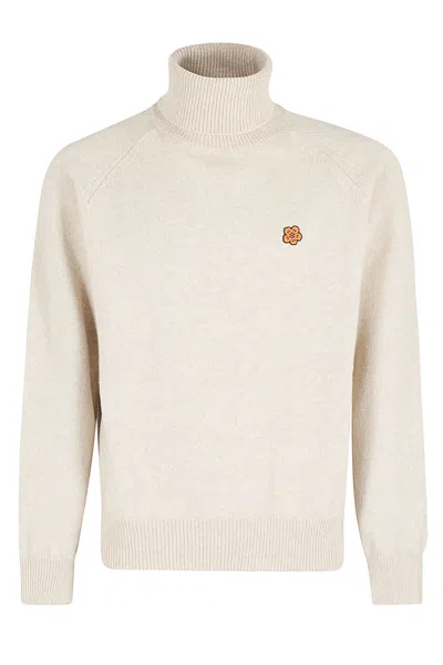 KENZO TURTLENECK BOKE FLOWER EMBROIDERED KNITTED JUMPER