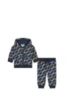 Kenzo Logo-print Cotton Tracksuit In Acqua