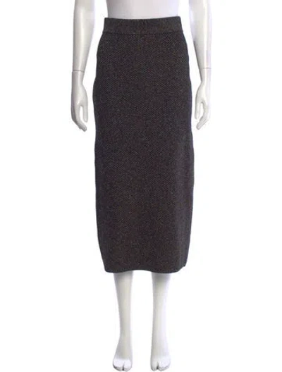 Pre-owned Kenzo Tweed Pattern Midi Length Skirt In Multicolor