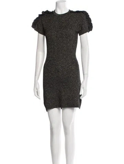 Pre-owned Kenzo Tweed Pattern Mini Dress In Multi