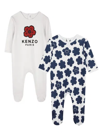 Kenzo Babies' Two-pack Pajamas In White