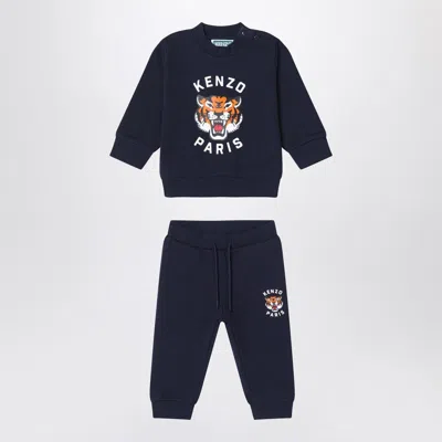 KENZO TWO-PIECE NAVY BLUE TRACKSUIT WITH LOGO