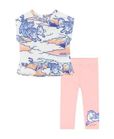 Kenzo Two-piece Sleeveless Top And Trousers In White
