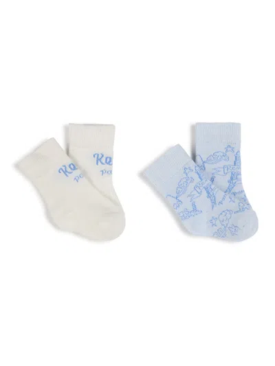 Kenzo Unisex Kids' Cozy Comfort Socks In Blue