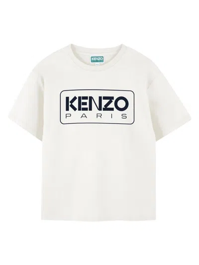 Kenzo Unisex Kids Logo T-shirt In White