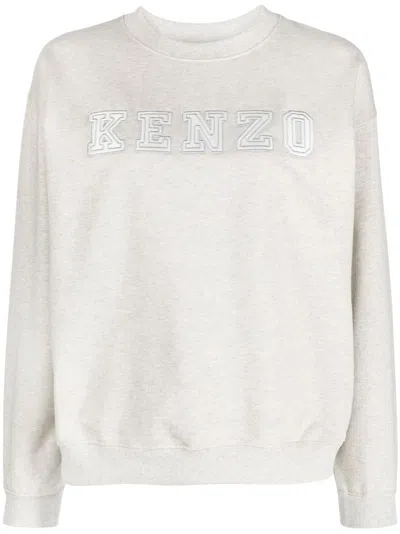 Kenzo University Cotton Sweatshirt In Grey