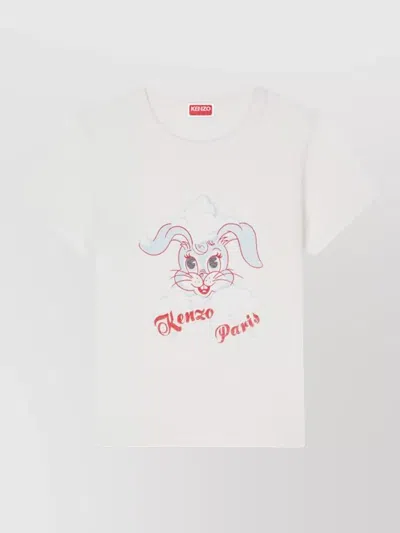 Kenzo Unlucky You Graphic Crewneck Short Sleeve T-shirt In White