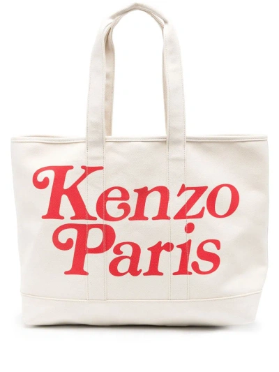 Kenzo Utility Large Tote Bag In Brown