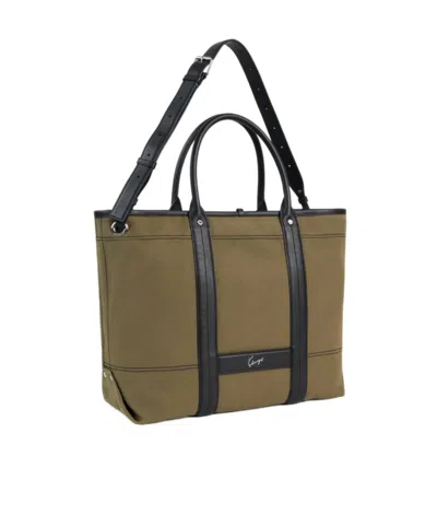 Kenzo Large Utility Reversible Tote Bag In Green