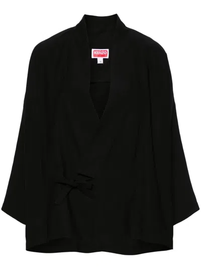Kenzo Lightweight Kimono Jacket In Black