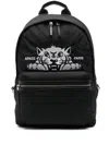 Kenzo Black Backpack Bag With Iconic Tiger Graphic In Black