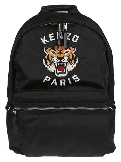 Kenzo Varsity Backpack In Noir