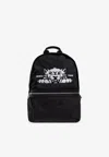 Kenzo Top Handle Backpack With Front Zip Pocket In Black