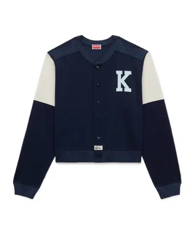 Kenzo ' Varsity' Cardigan In Blue