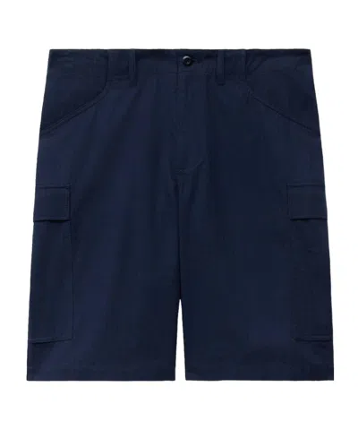 Kenzo ' Varsity' Cargo Shorts In Cotton In Blue
