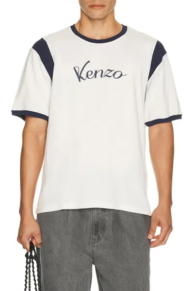 Kenzo College-style Cotton T-shirt In White