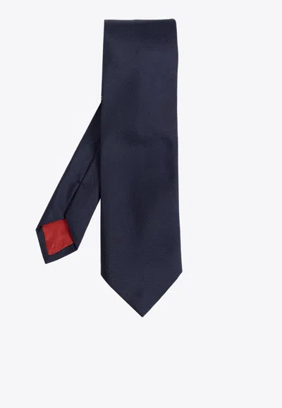 Kenzo Embroidered-logo Tie In Navy