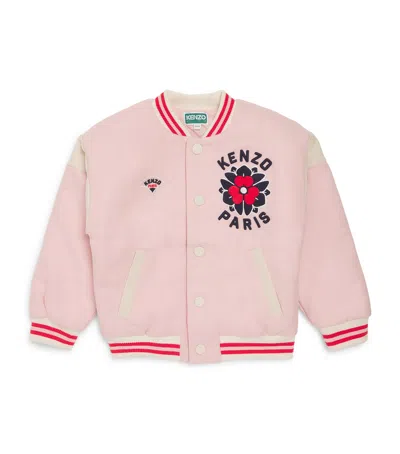 Kenzo Kids' Varsity Jacket In Pink