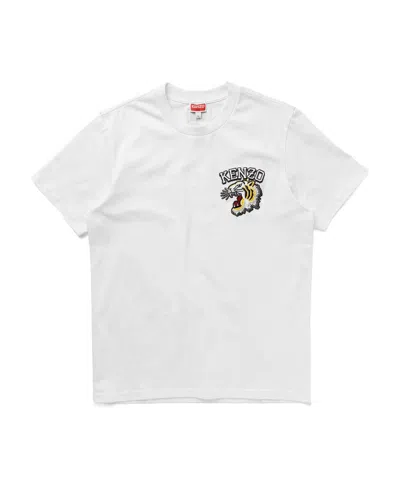 Kenzo Varsity Jungle Cotton T-shirt In White