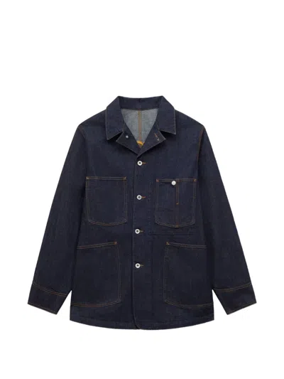 Kenzo Varsity Logo-embroidered Denim Jacket In Blue