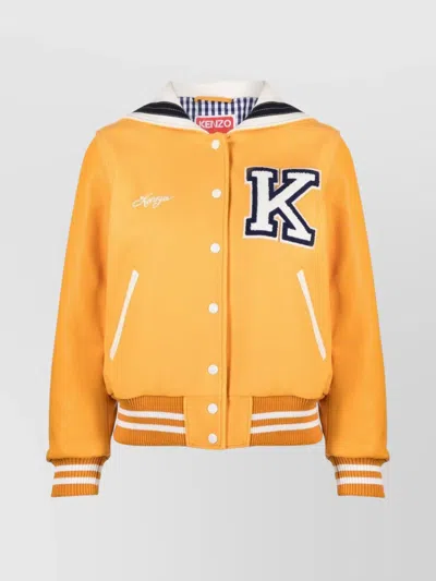 KENZO VARSITY STYLE WOOL BOMBER JACKET