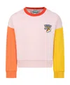 Kenzo Varsity Tiger-embroidered Cotton Sweatshirt In Pink