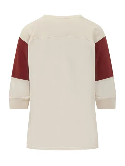 Kenzo Varsity Top T-shirt In Ecru