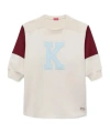 Kenzo Logo-patch Panelled T-shirt In White