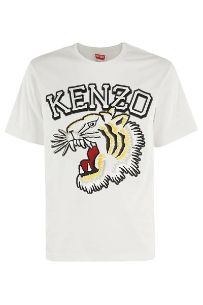 Kenzo Varsity Tshirt In Off White