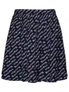 Kenzo X Verdy Flared Miniskirt In Blue