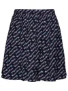 Kenzo X Verdy Flared Miniskirt In Blue