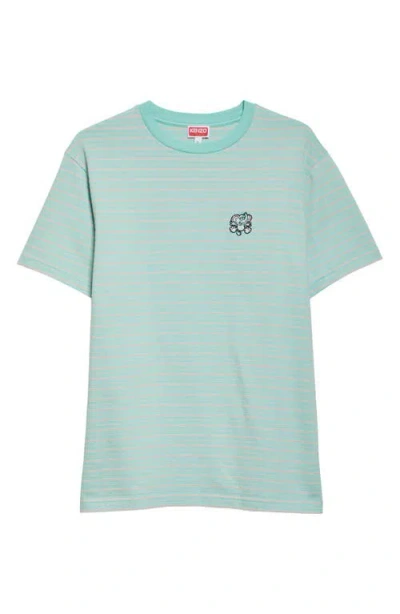 Kenzo Verdy Collection Bimpy Patch Stripe T-shirt In Sage Green
