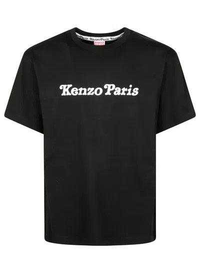 Kenzo Embroidered-logo T-shirt In Black