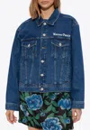 Kenzo Verdy Embroidered Denim Jacket In Blue