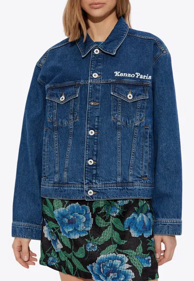 Kenzo Denim Jacket In Multicolor
