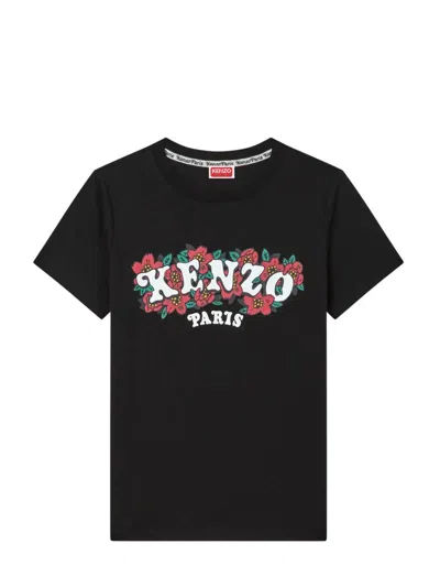 Kenzo Verdy Market Crew Neck T-shirt In Black