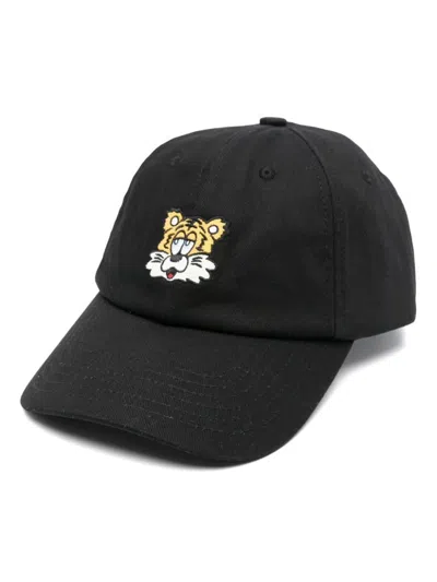 Kenzo Verdy Market Embroidered Cotton Cap Accessories In Black