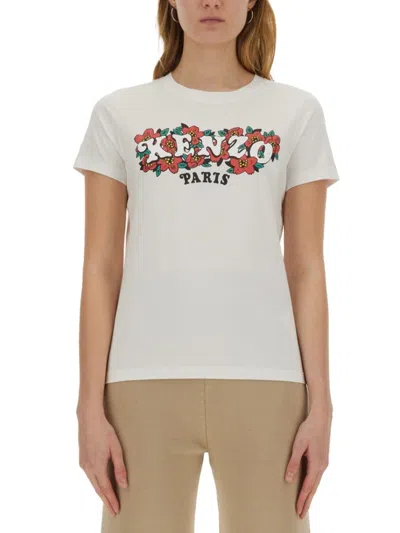 Kenzo Woman T-shirt White Size Xs Cotton